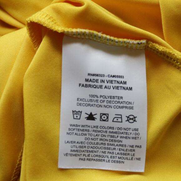 Men's Nike Dri Fit Yellow Short Sleeve Shirt Crewneck Small - Picture 7 of 7